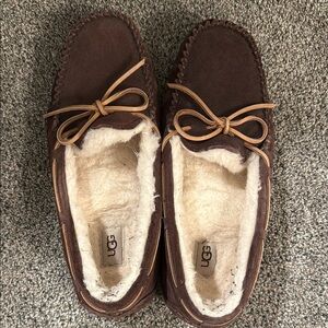 UGG Brown Suede Moccasin Slippers